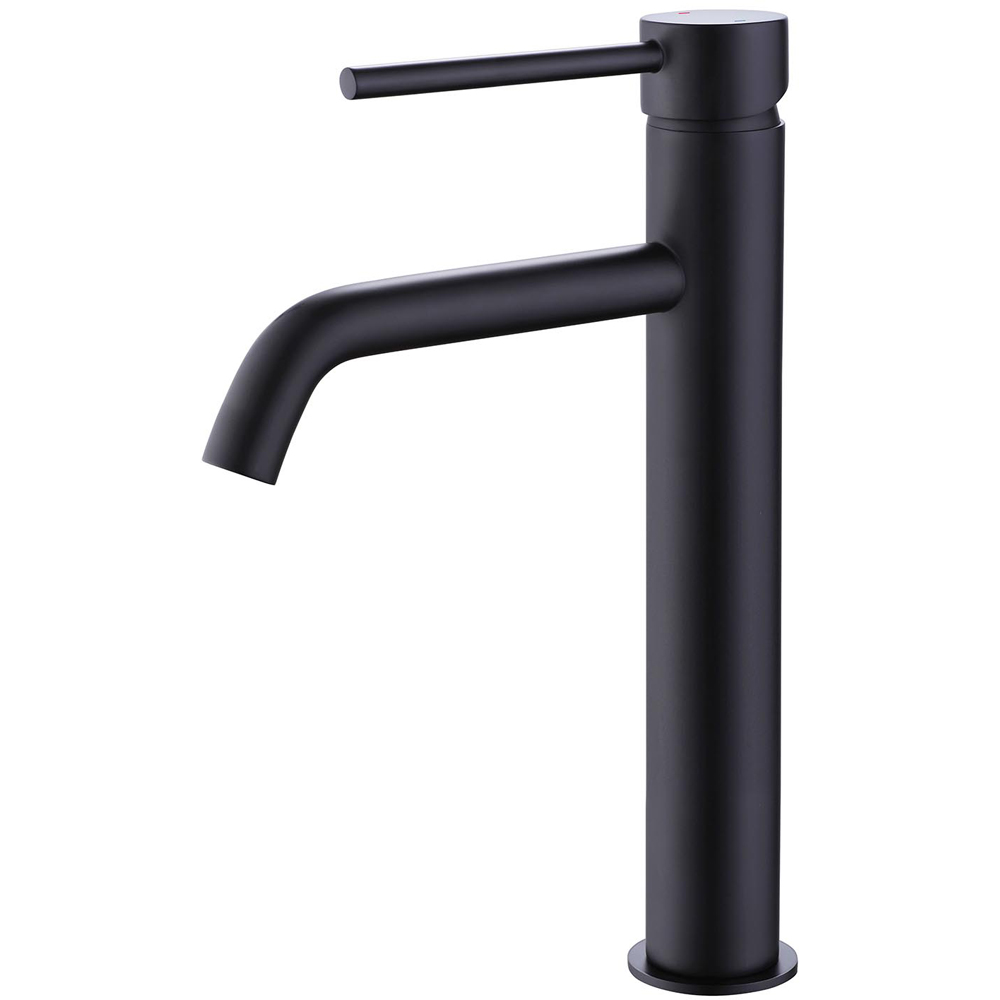 Go Bathrooms Black Swivel Handle Tall Basin Mixer Tap Image 1