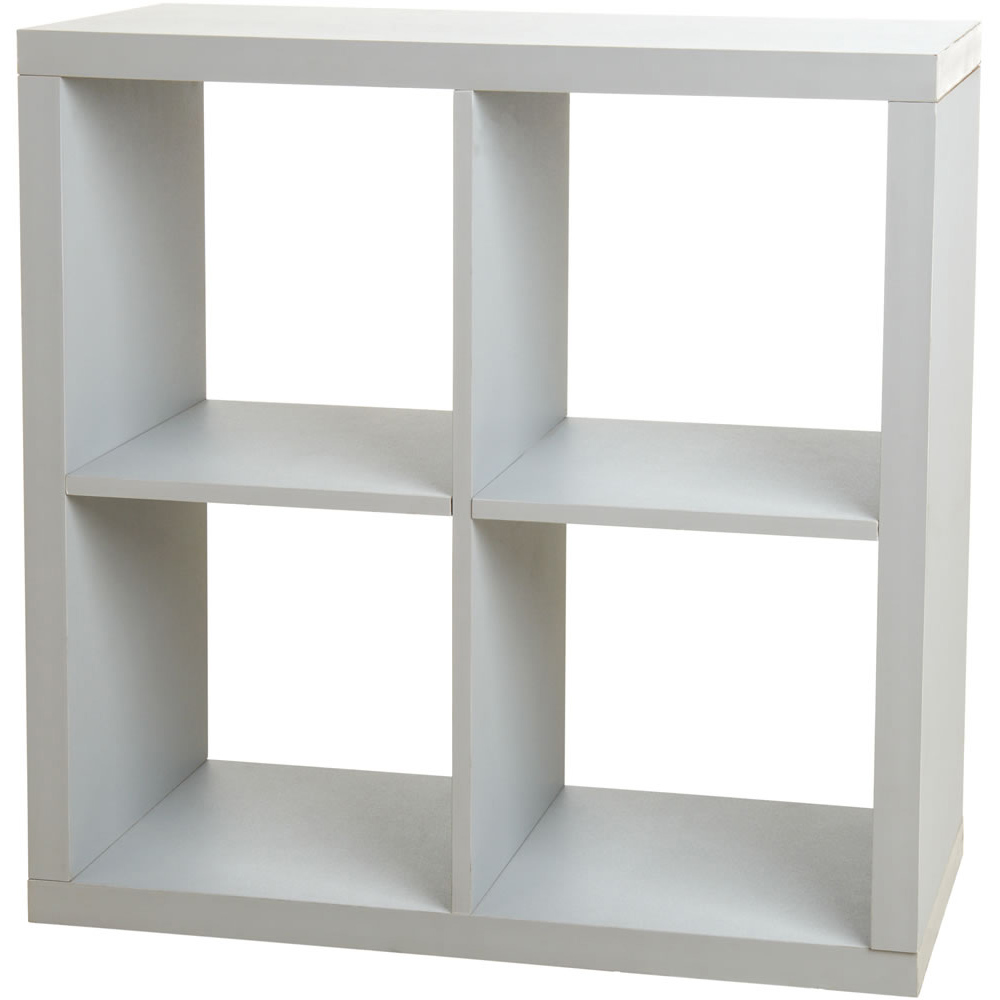 Wilko Oslo 4 Shelf Grey Cube Storage Unit Image 3