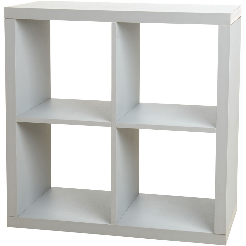 Wilko Oslo 4 Shelf Grey Cube Storage Unit Wilko