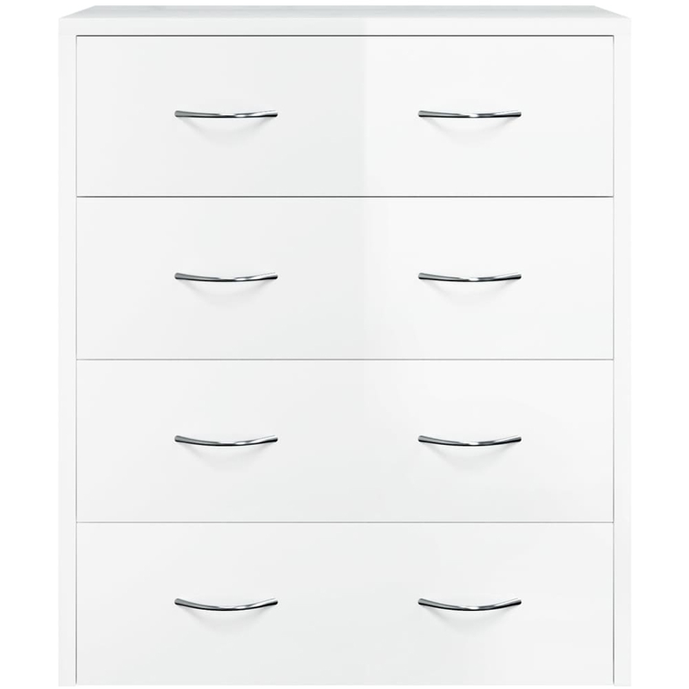 vidaXL 4 Drawer High Gloss White Sideboard Image 4