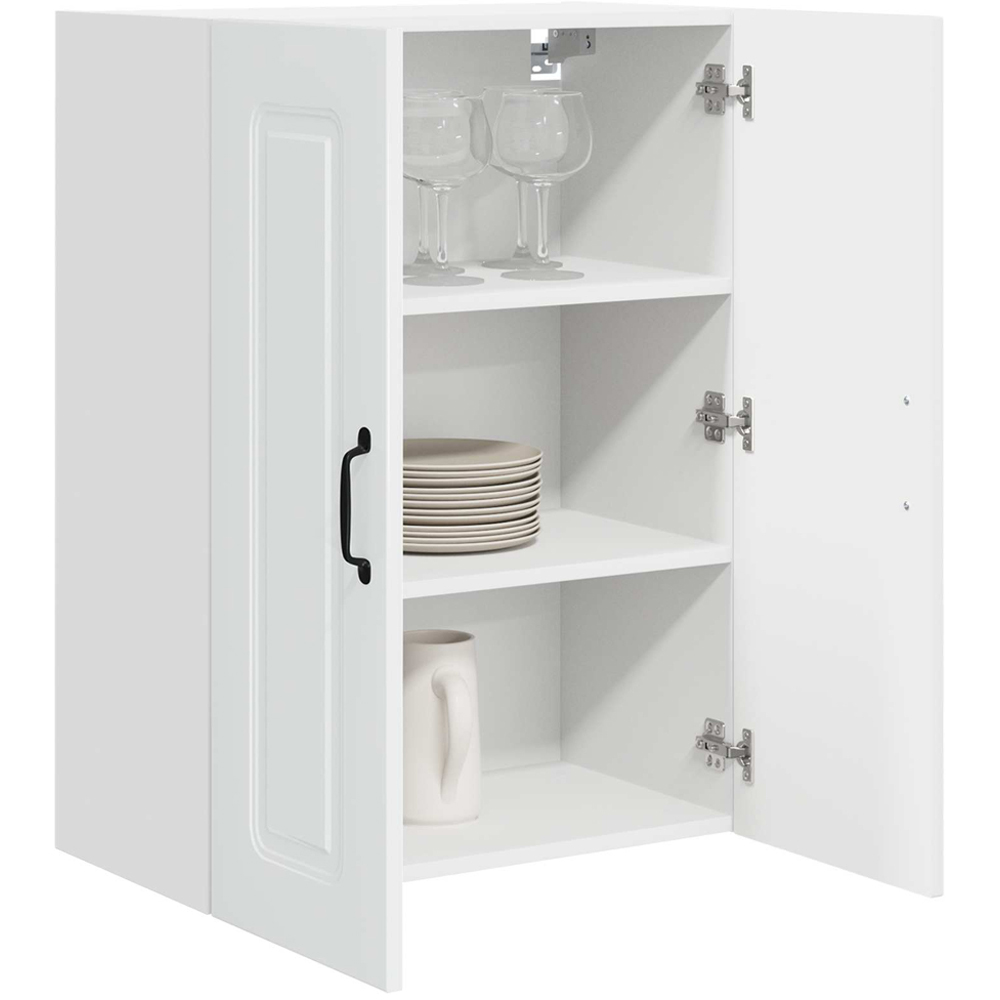 vidaXL Kalmar 2 Door High Gloss White Wall Kitchen Cabinet Image 3