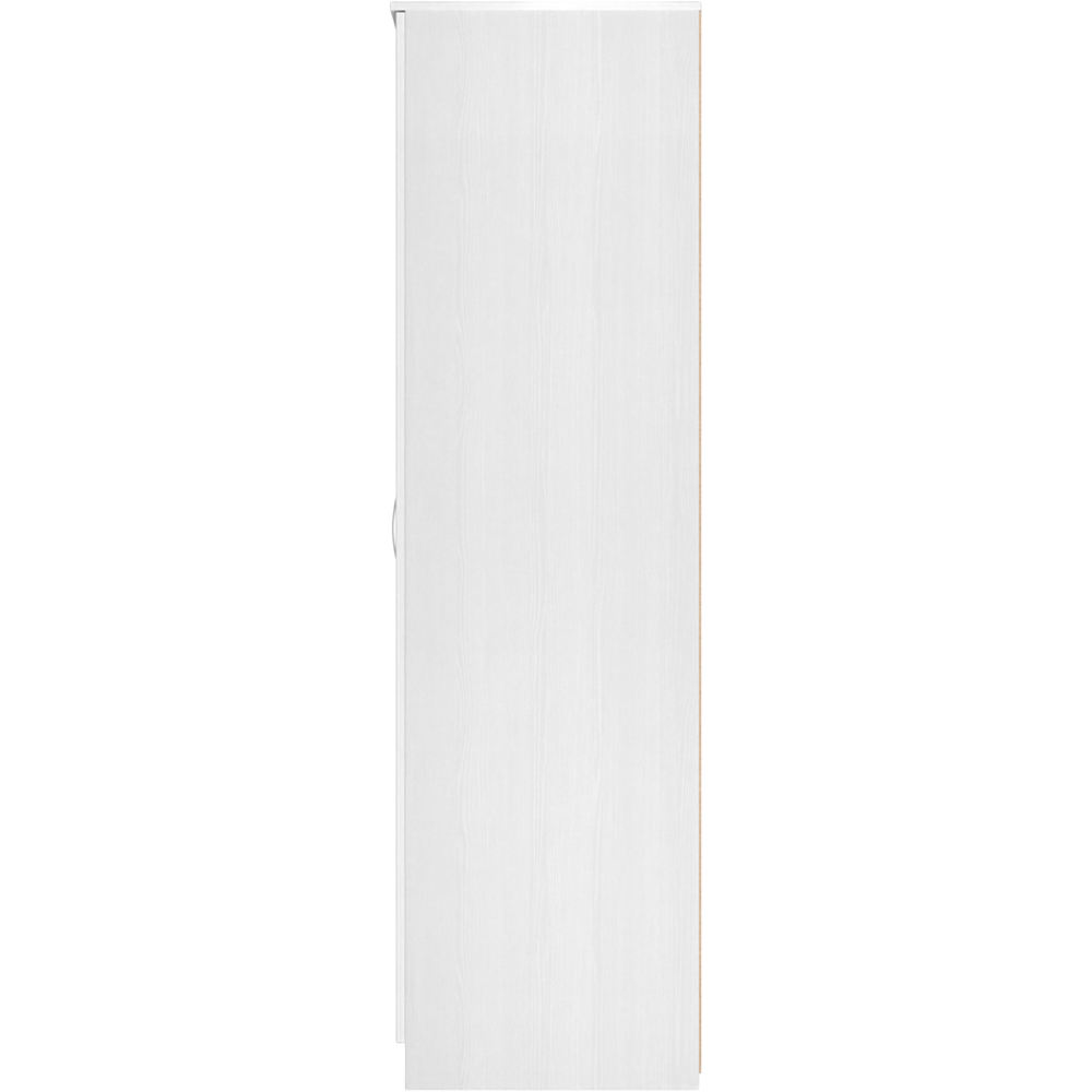 Crowndale Dorset 3 Door Signature White Mirrored Wardrobe Ready Assembled Image 3