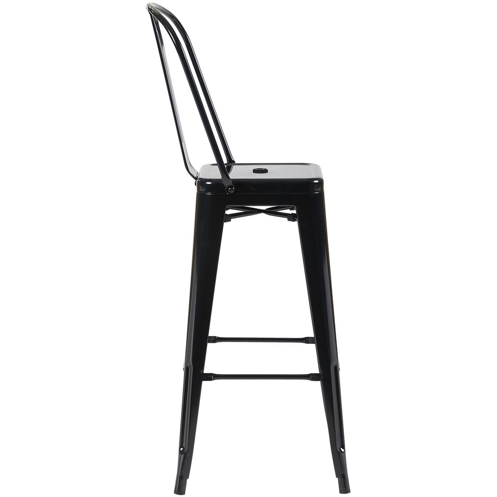 FWStyle Black Gloss Metal Bar Chair 4 Pack Image 3