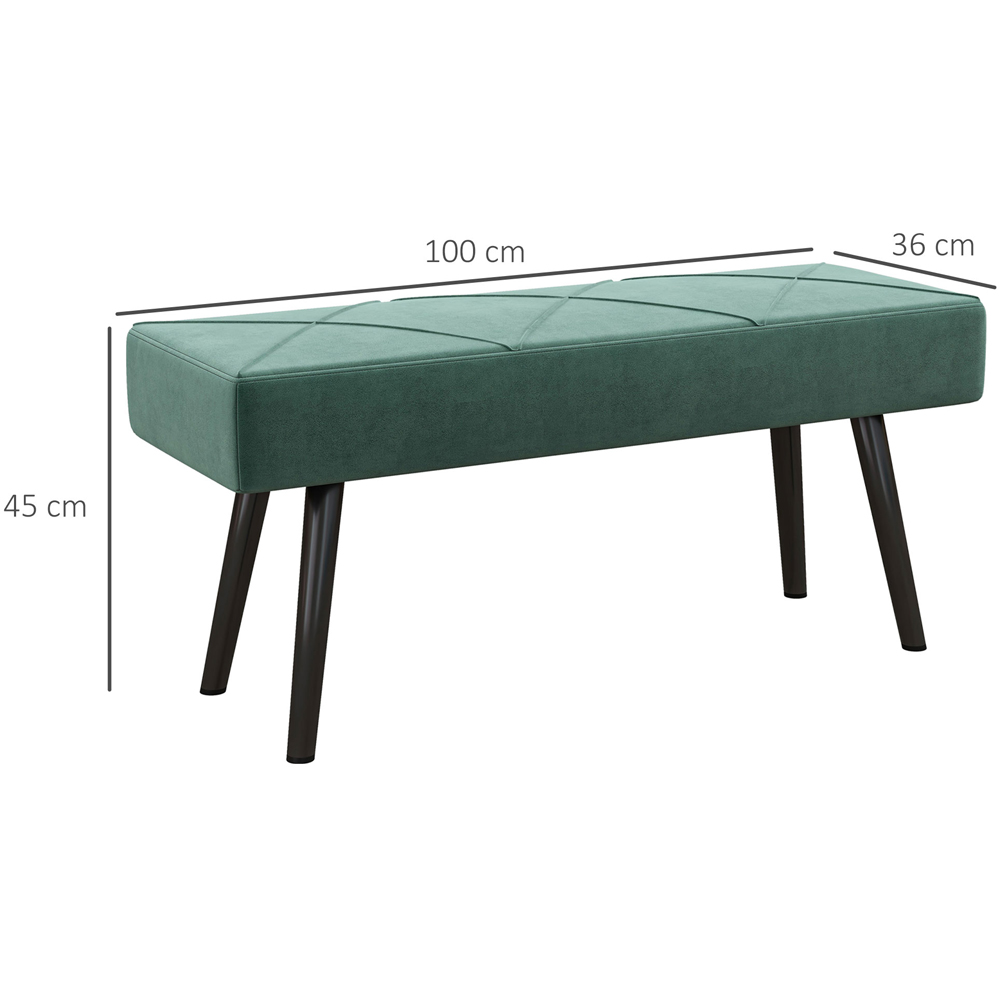 Portland Green Upholstered End of Bed Bench Image 9