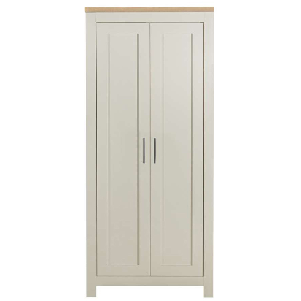 Highgate 2 Door Cream and Oak Wardrobe Image 3