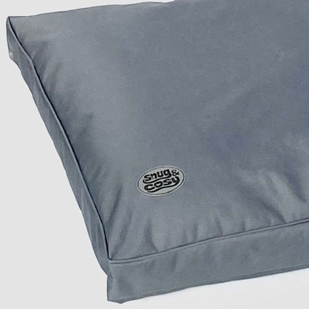 Snug & Cosy Pescara Large Rectangle Grey Dog Lounger Bed Image 3