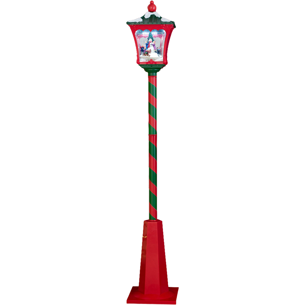 Green and Red Snowing Lantern Image 1