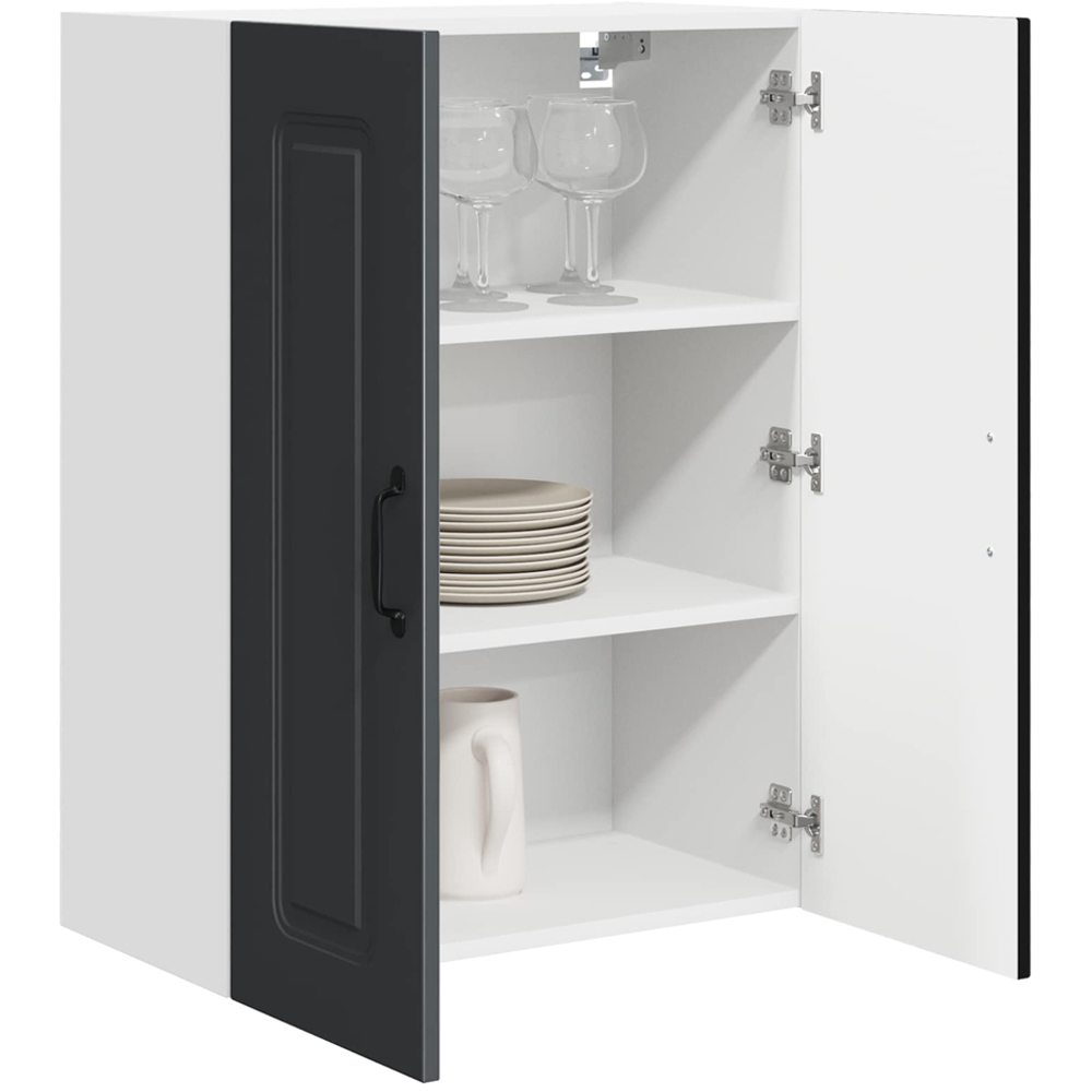 vidaXL Kalmar 2 Door Black Wall Kitchen Cabinet Image 3