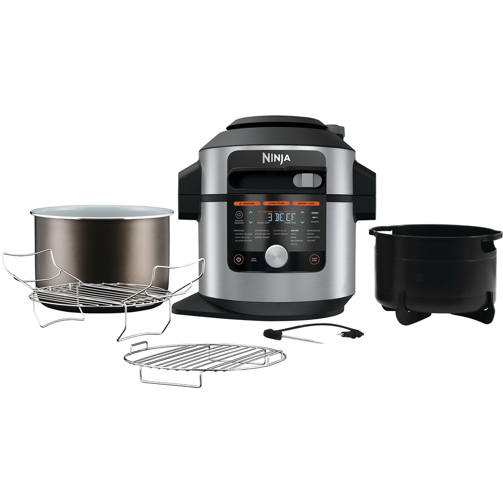 Ninja Foodi MAX OL750UK 15-in-1 Silver and Black SmartLid Multi Cooker with Smart Cook System 7.5L Image 2