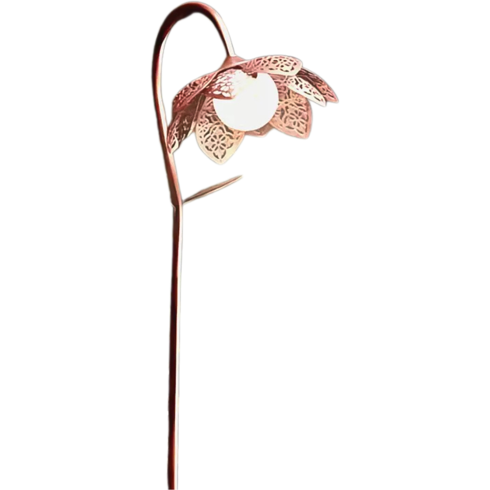 Garden Mile Bloom Damasque Flower Solar LED Stake Light Image 1