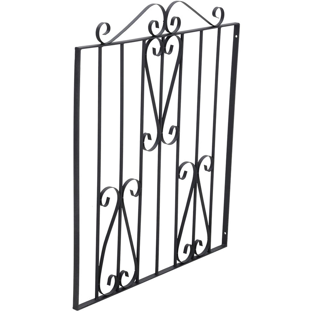 Living and Home 3ft Black Modern Arched Top Metal Outdoor Garden Swing Gate 104 x 85cm Image 3