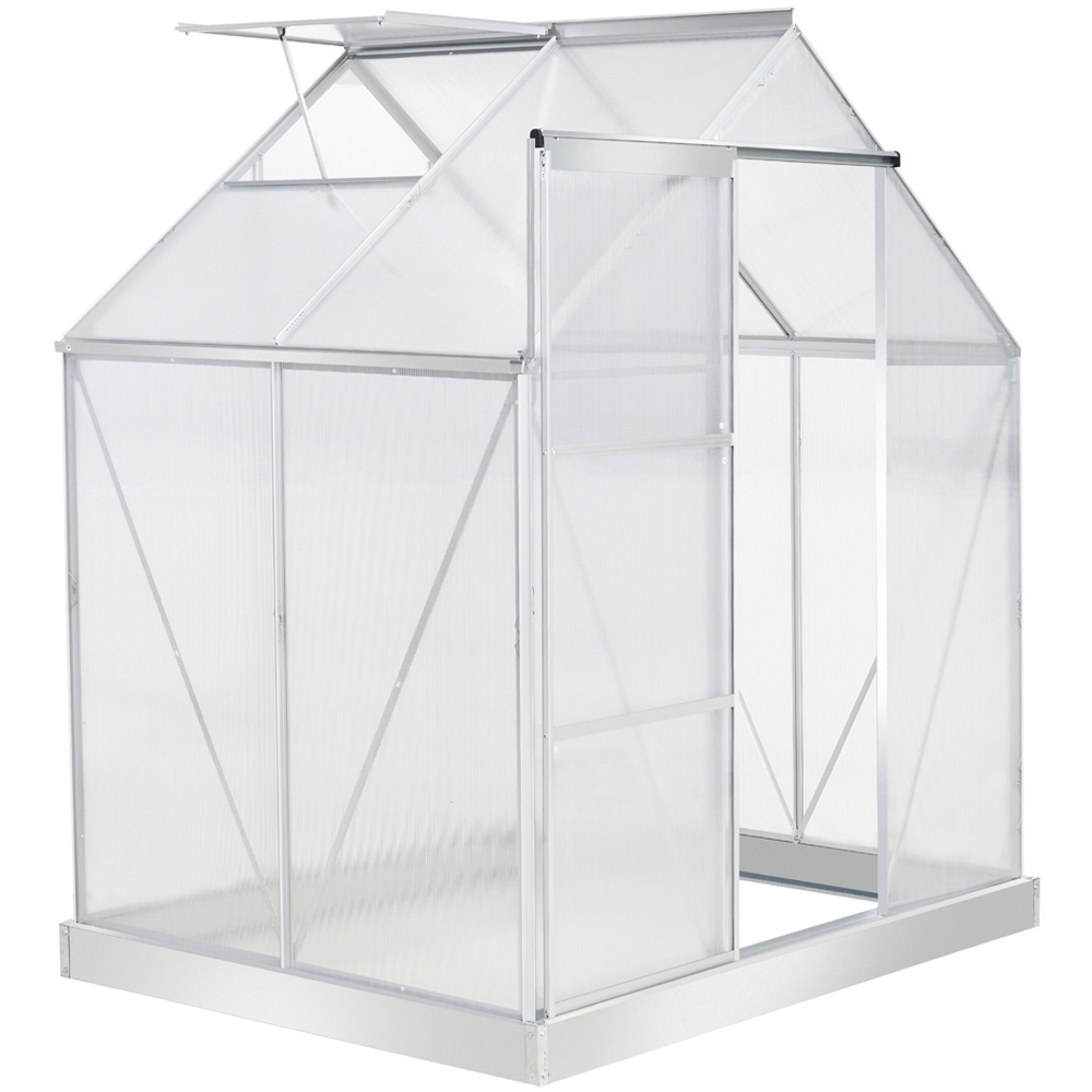 Outsunny Clear Plastic Steel 4 x 6ft Greenhouse Image 1