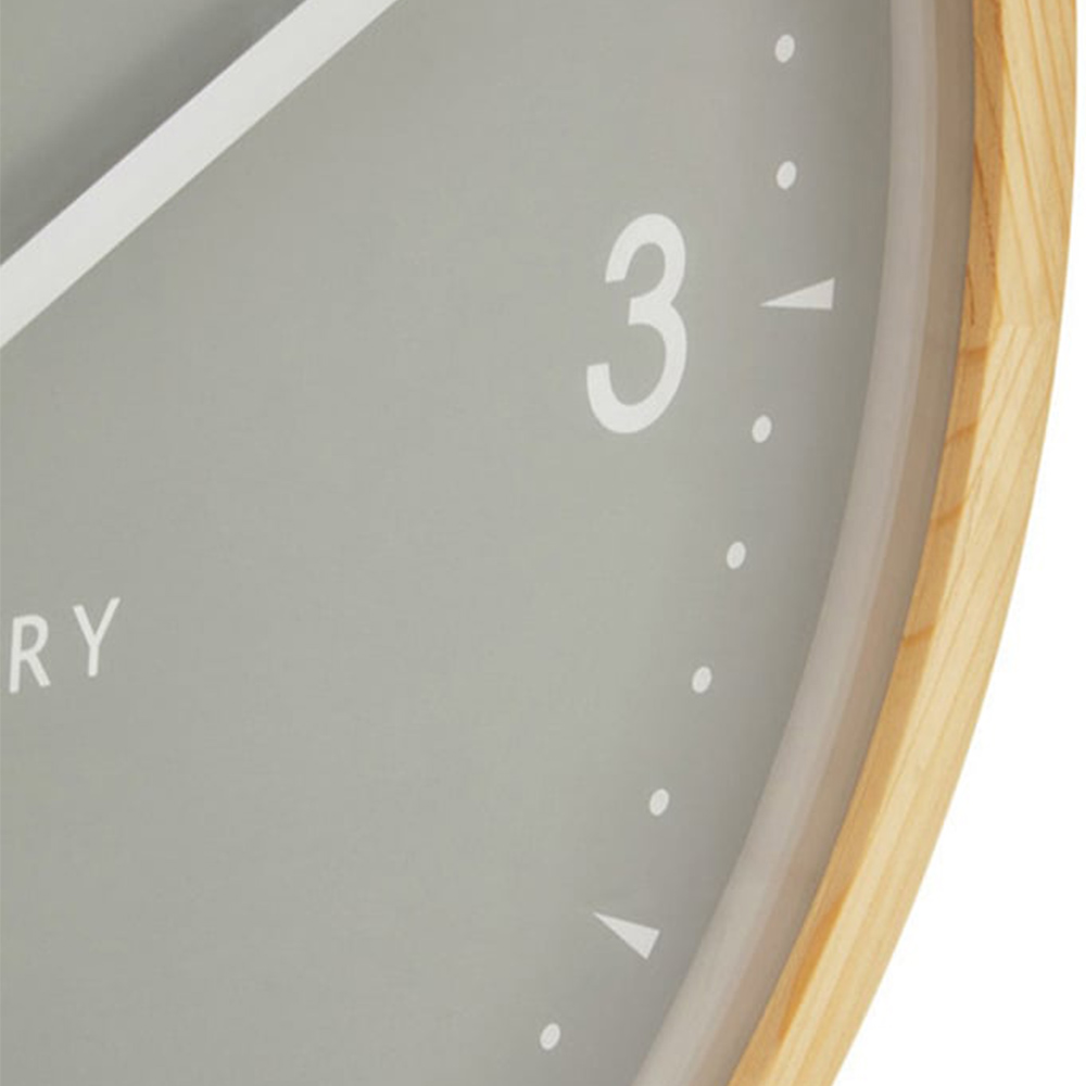 Premier Housewares Vitus Grey Round Wall Clock 50cm Image 5