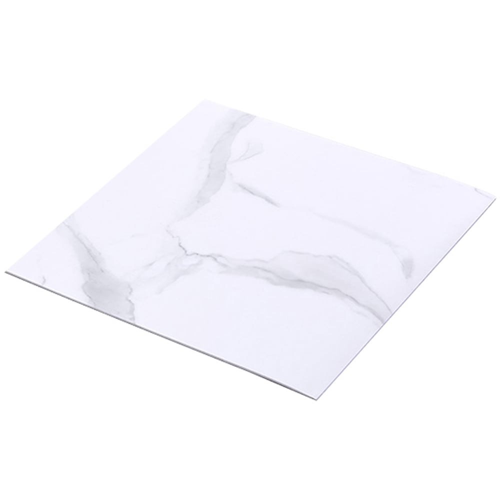 Living and Home Marble Patterned White Marble PVC Self Adhesive Wall Sticker 10 Pack Image 4