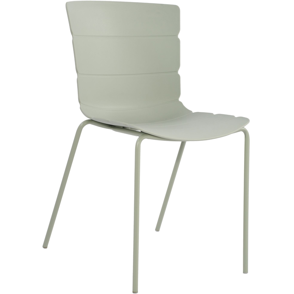 Core Products Bali Set of 2 Light Green Plastic Kitchen Chair Image 4