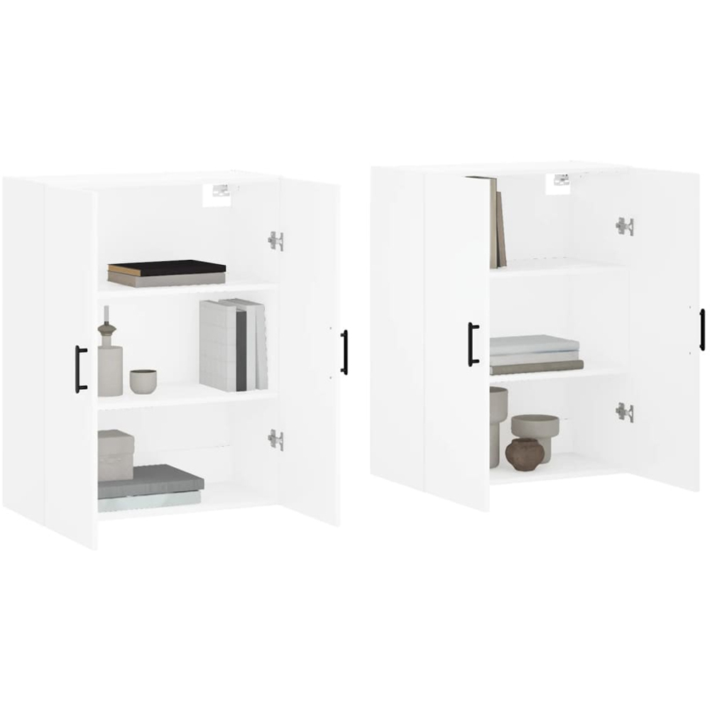 vidaXL 2 Door White Wall Mounted Cabinet 2 Pack Image 3