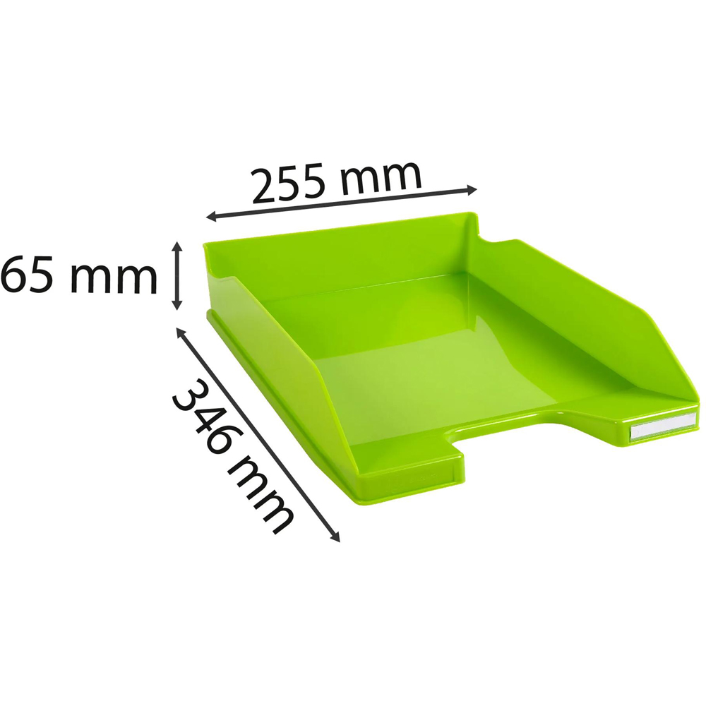 Exacompta Iderama Anise Green Gloss Letter Tray 6 Pack Image 8