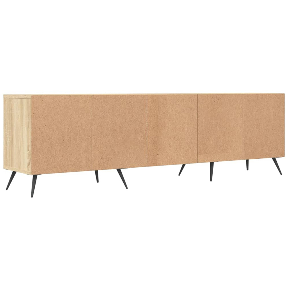 vidaXL 3 Door 3 Shelf Sonoma Oak TV Cabinet Image 8