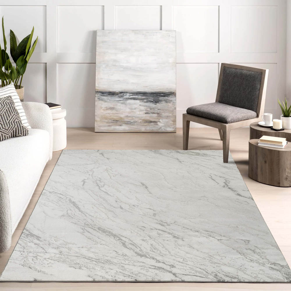 Desire Rugs Novu Valley Grey Modern Abstract Metallic Sheen Rug 120 x 170cm Image 2