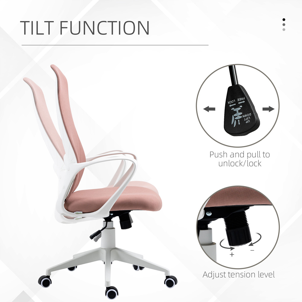 Portland Pink Elastic Swivel Office Chair Image 5
