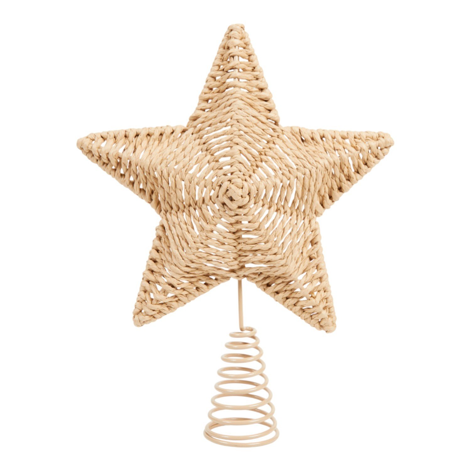 Natural Rattan Star Tree Topper Natural Image 1