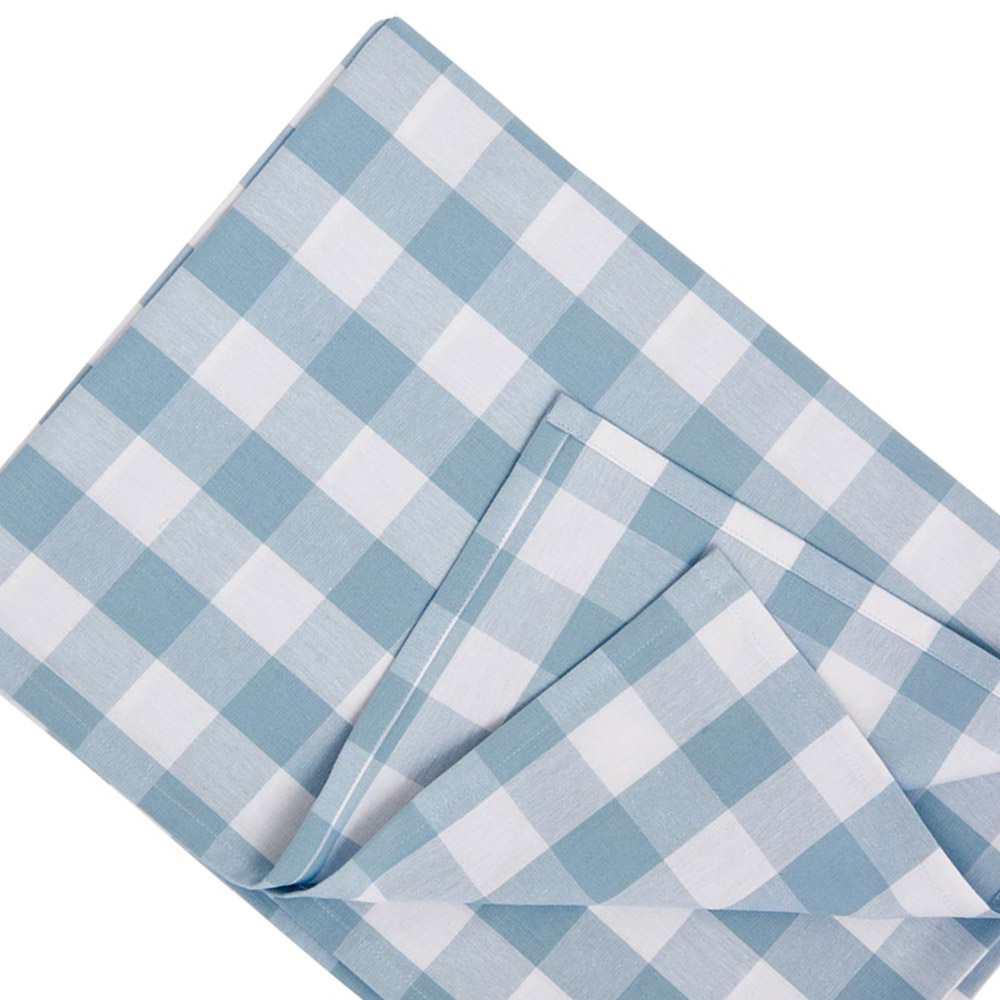 Wilko Blue Gingham Tablecloth 130 x 180cm Image 6