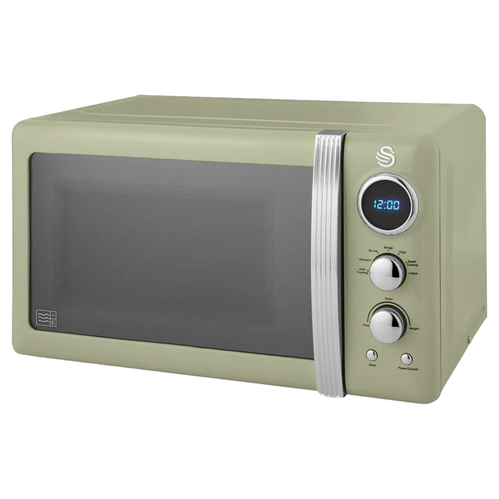 Swan SM22030LGN Green Retro Digital Microwave 20L Image 1