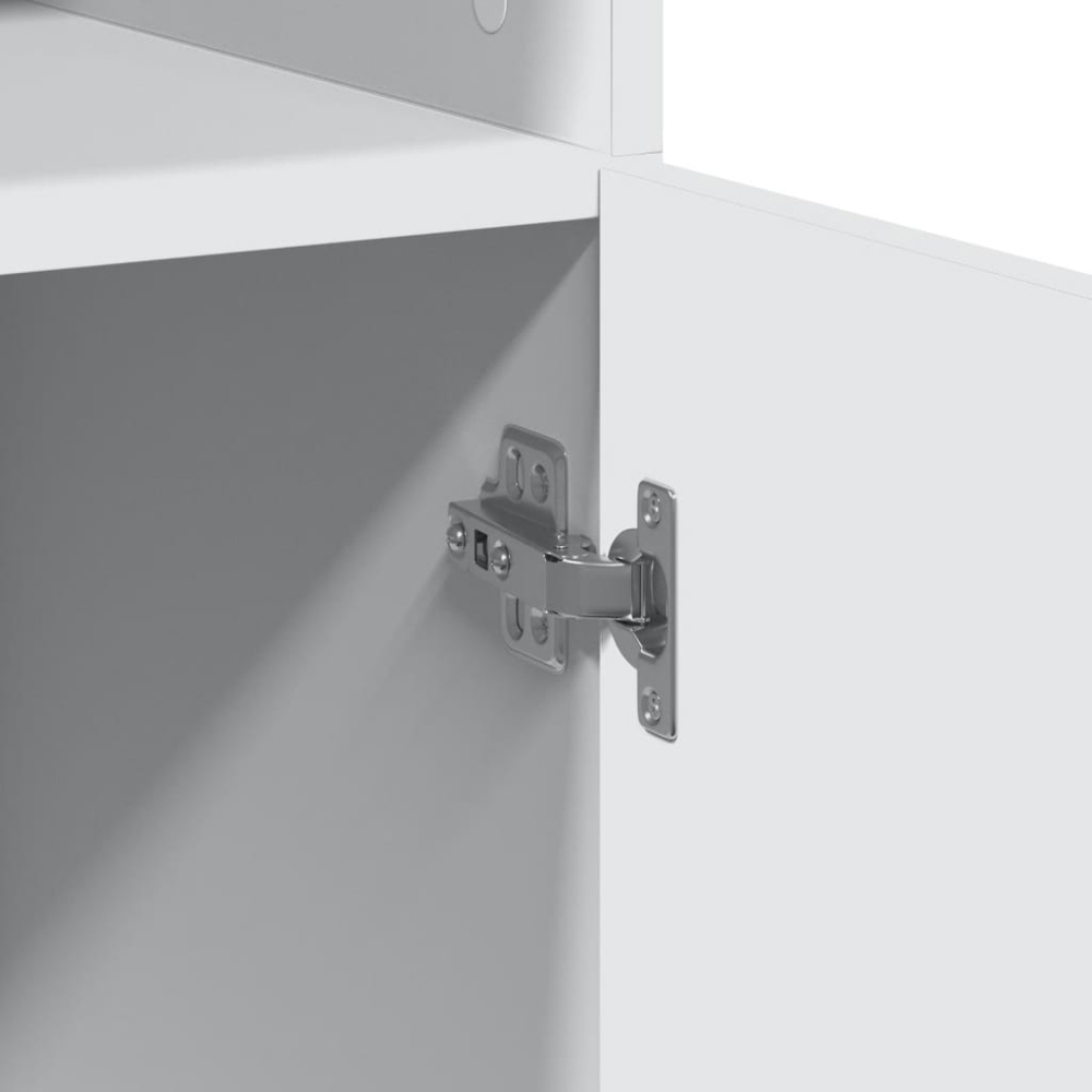 vidaXL 2 Door 3 Shelf White Highboard Image 6