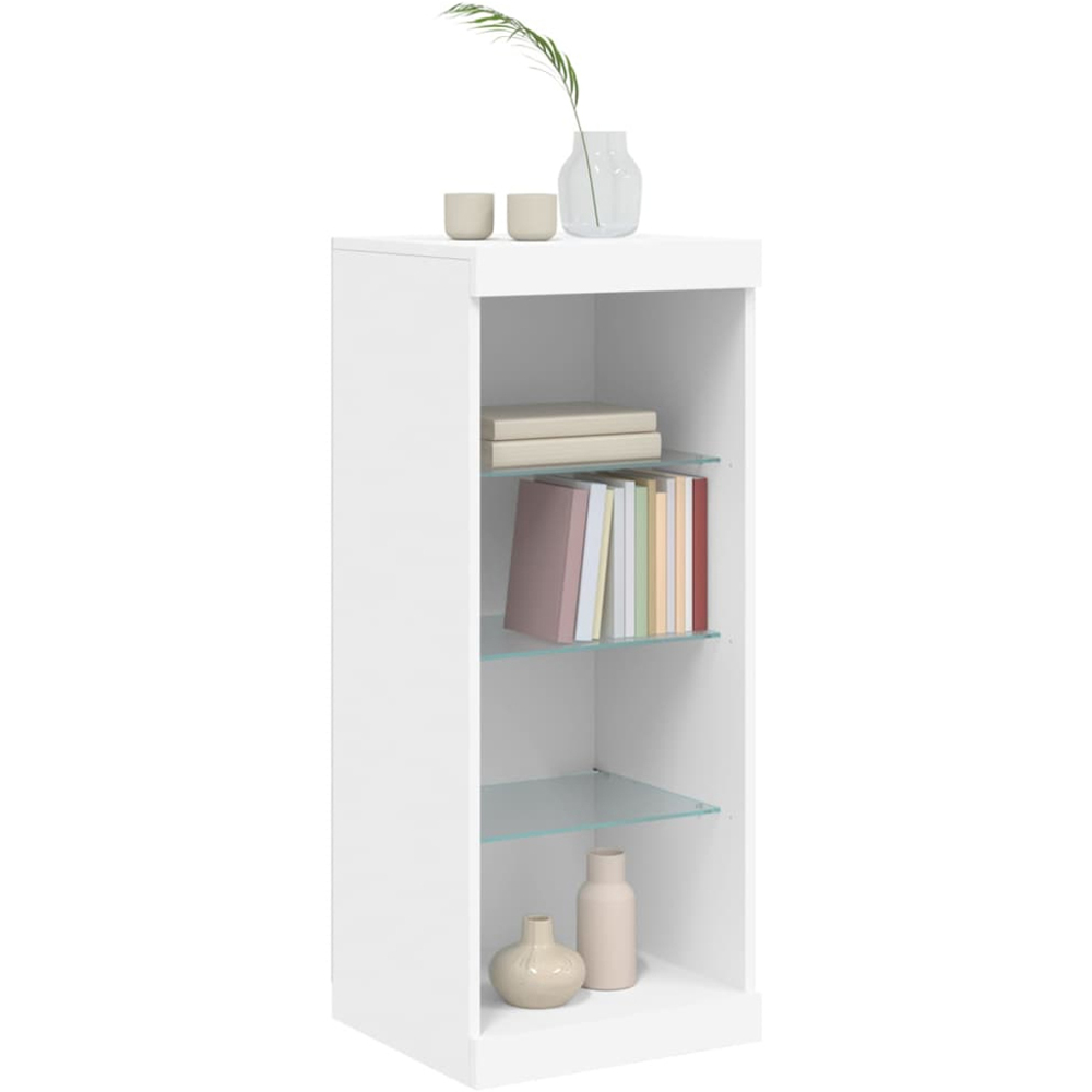 vidaXL 4 Shelf White LED Sideboard Image 4