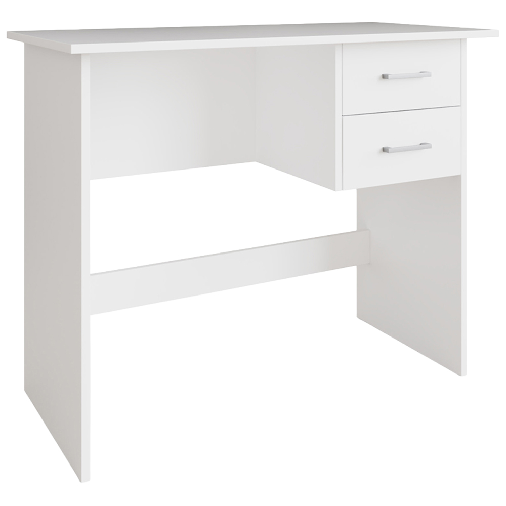 GFW Bailey 2 Drawer Computer Desk White Image 2