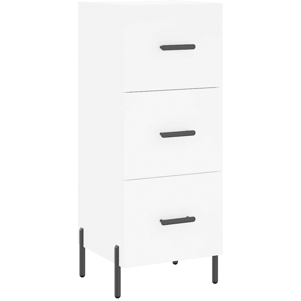 vidaXL 3 Drawer White Sideboard Image 2