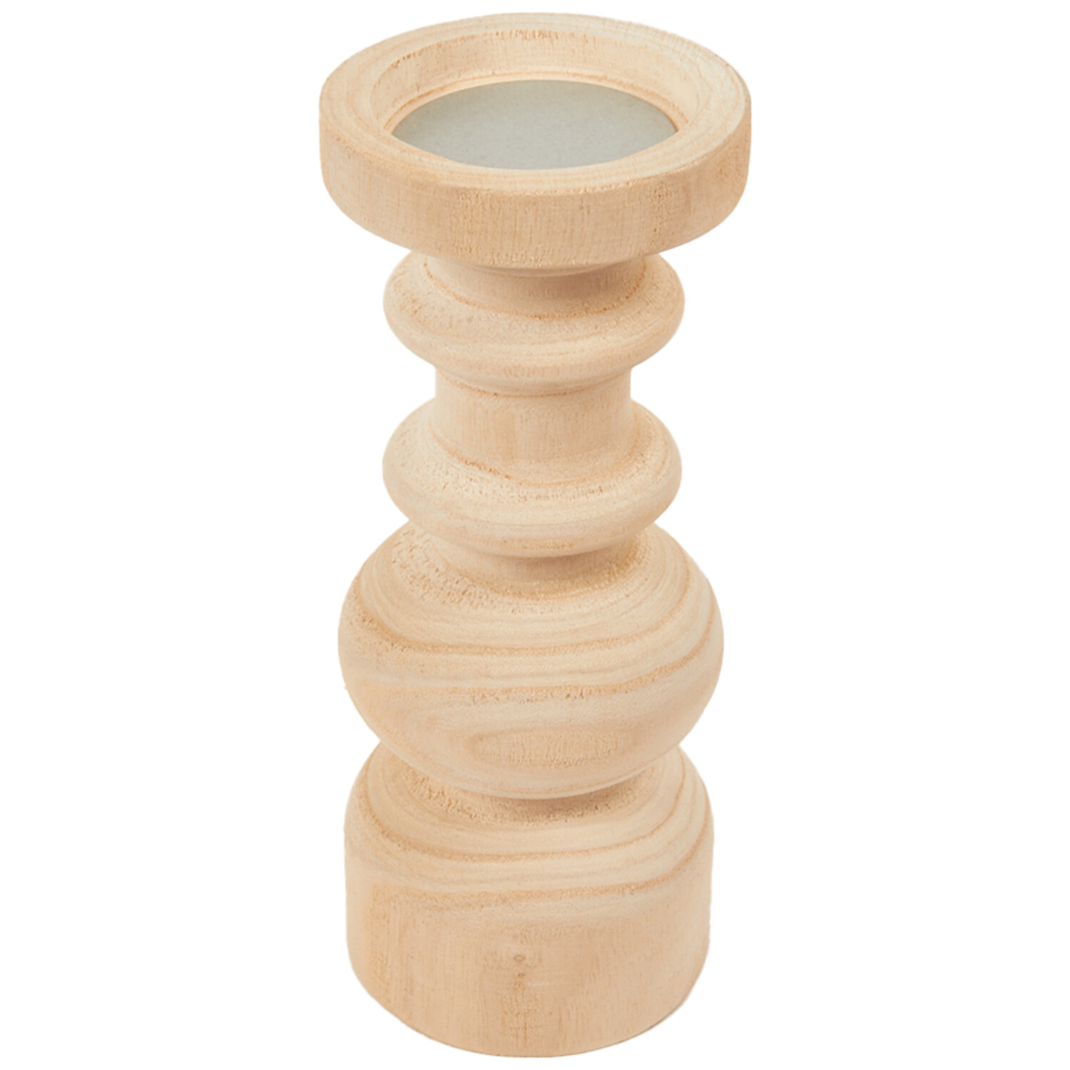Amalie Wooden Candle Holder - Natural Image 3