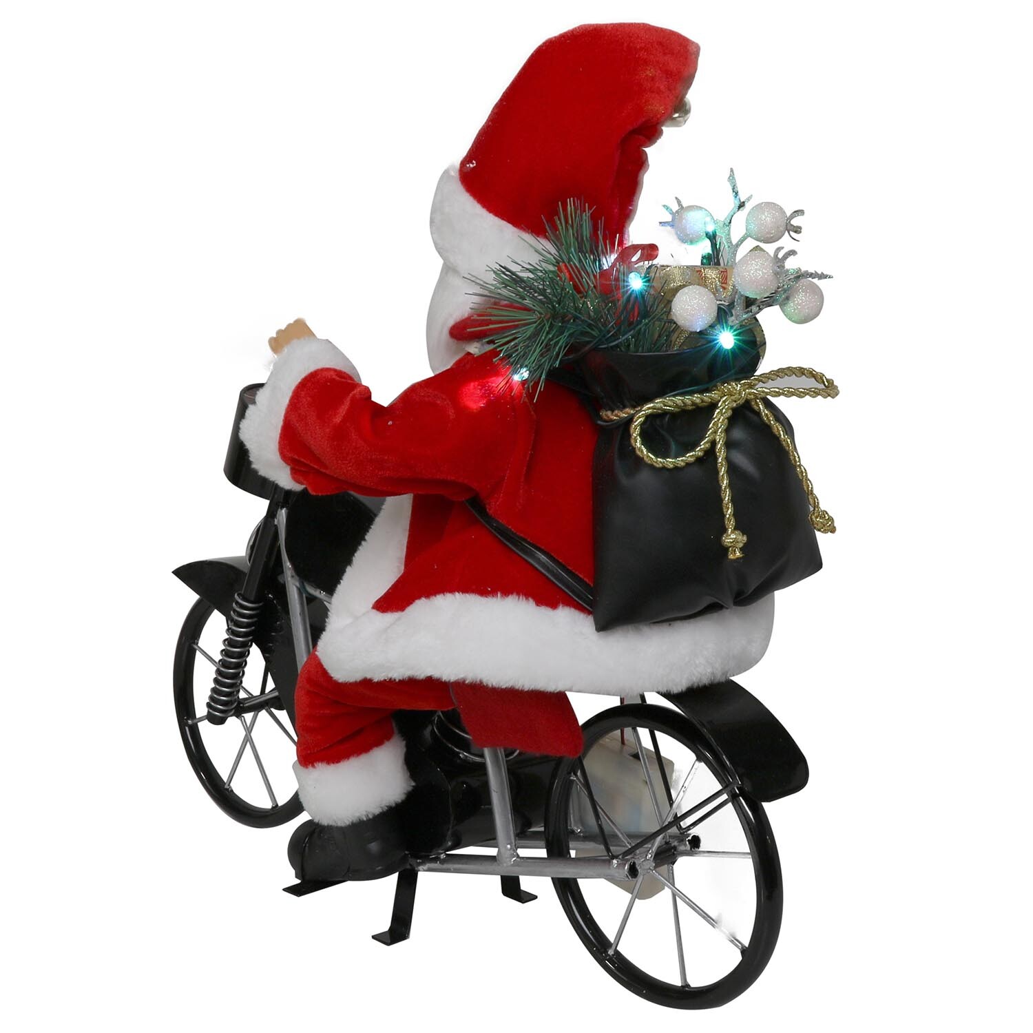 Musical Santa Riding Motorbike - Red Image 3