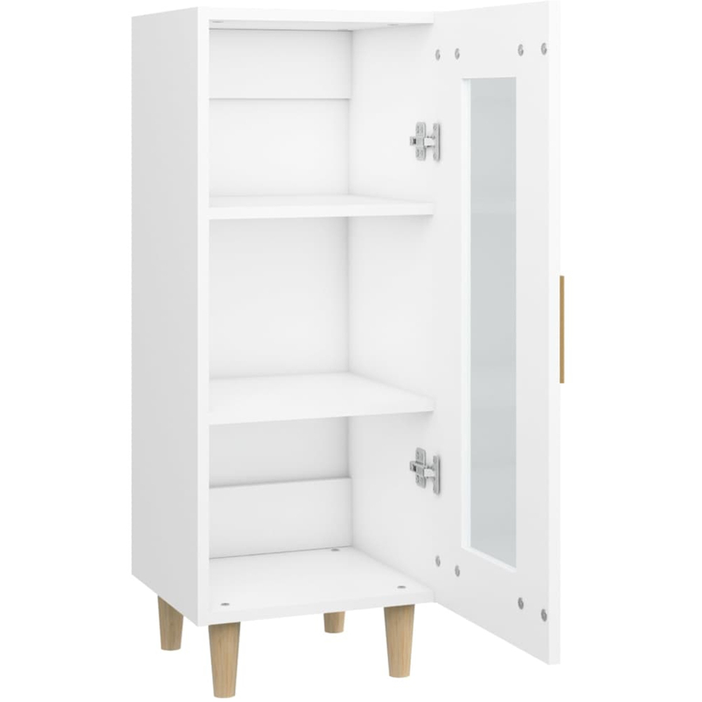 vidaXL Single Glass Door White Sideboard Image 6
