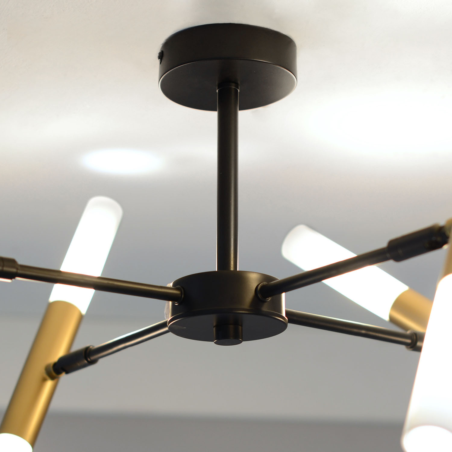 Cosmo 8 Light Ceiling Fitting - Black Image 5