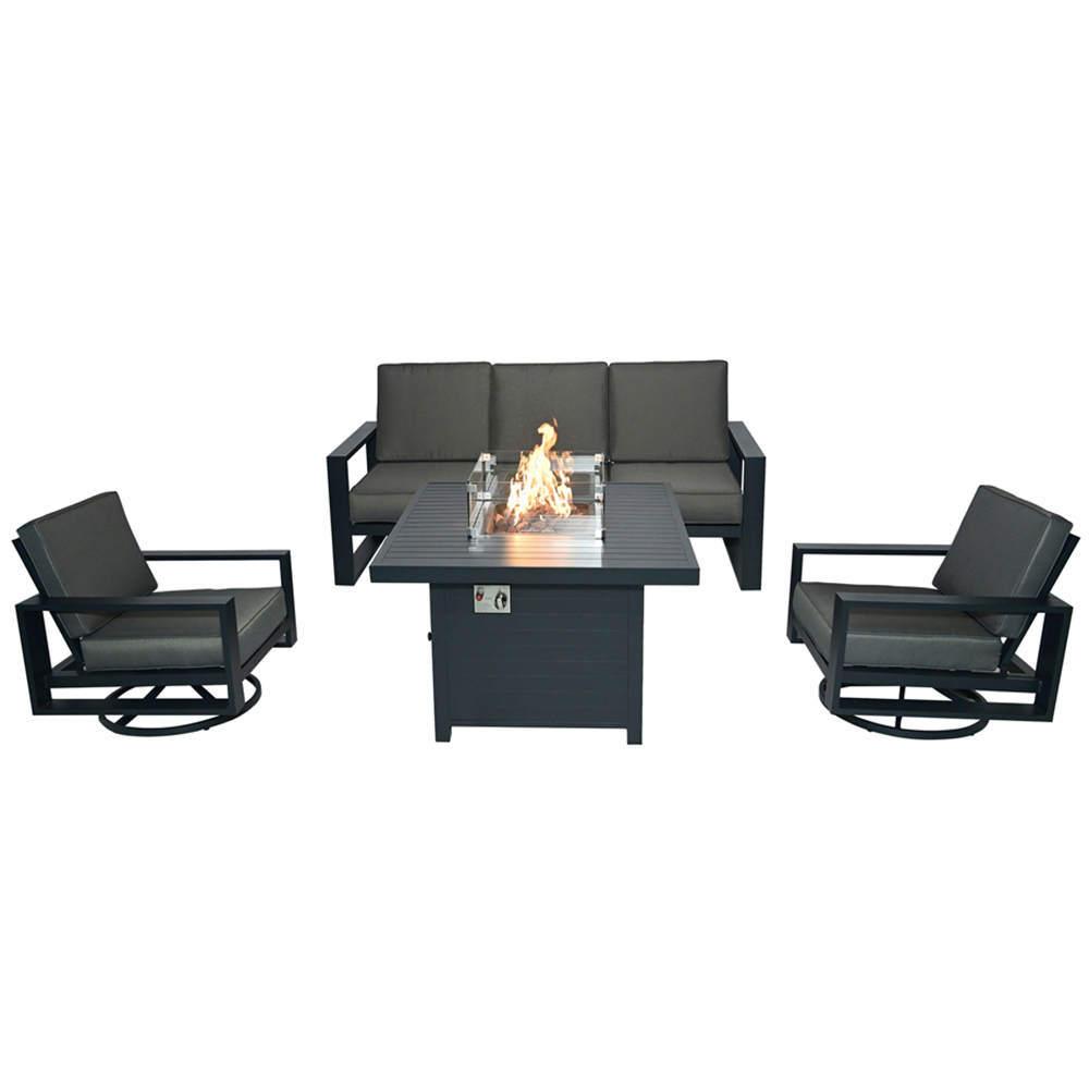 Furniture One 5 Seater Aluminium Garden Dining Set Image 3