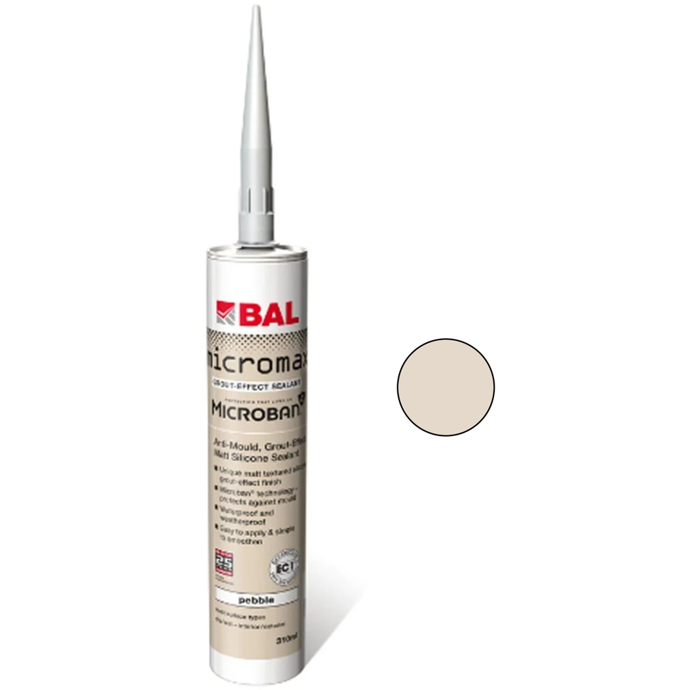 Go Bathrooms BAL Micromax3 Pebble Grout Effect Anti-Mould Sealant 310ml Image 2