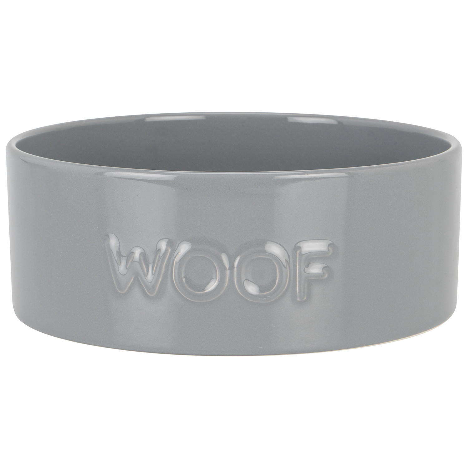 Clever Paws Large Ceramic Grey Pet Bowl Image 1