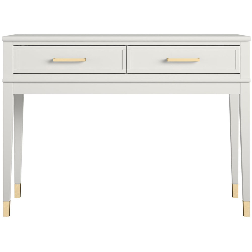 Dorel Home Westerleigh 2 Drawer White Console Table Image 3