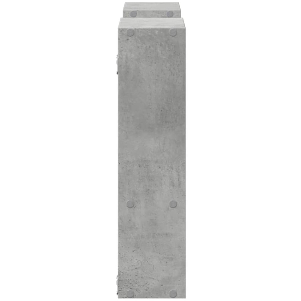vidaXL 5 Shelf Concrete Grey Wooden Floating Wall Shelf Image 4