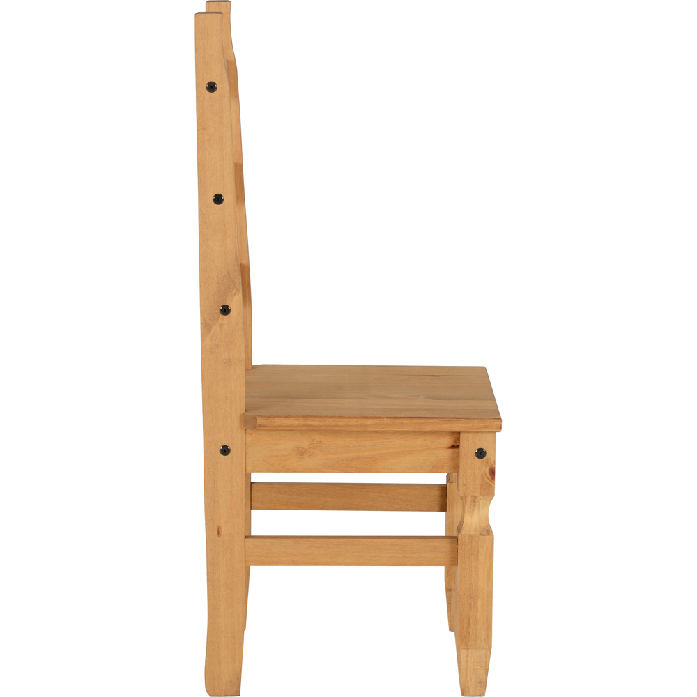 Seconique Corona Set of 2 Distressed Waxed Pine Dining Chair Image 6