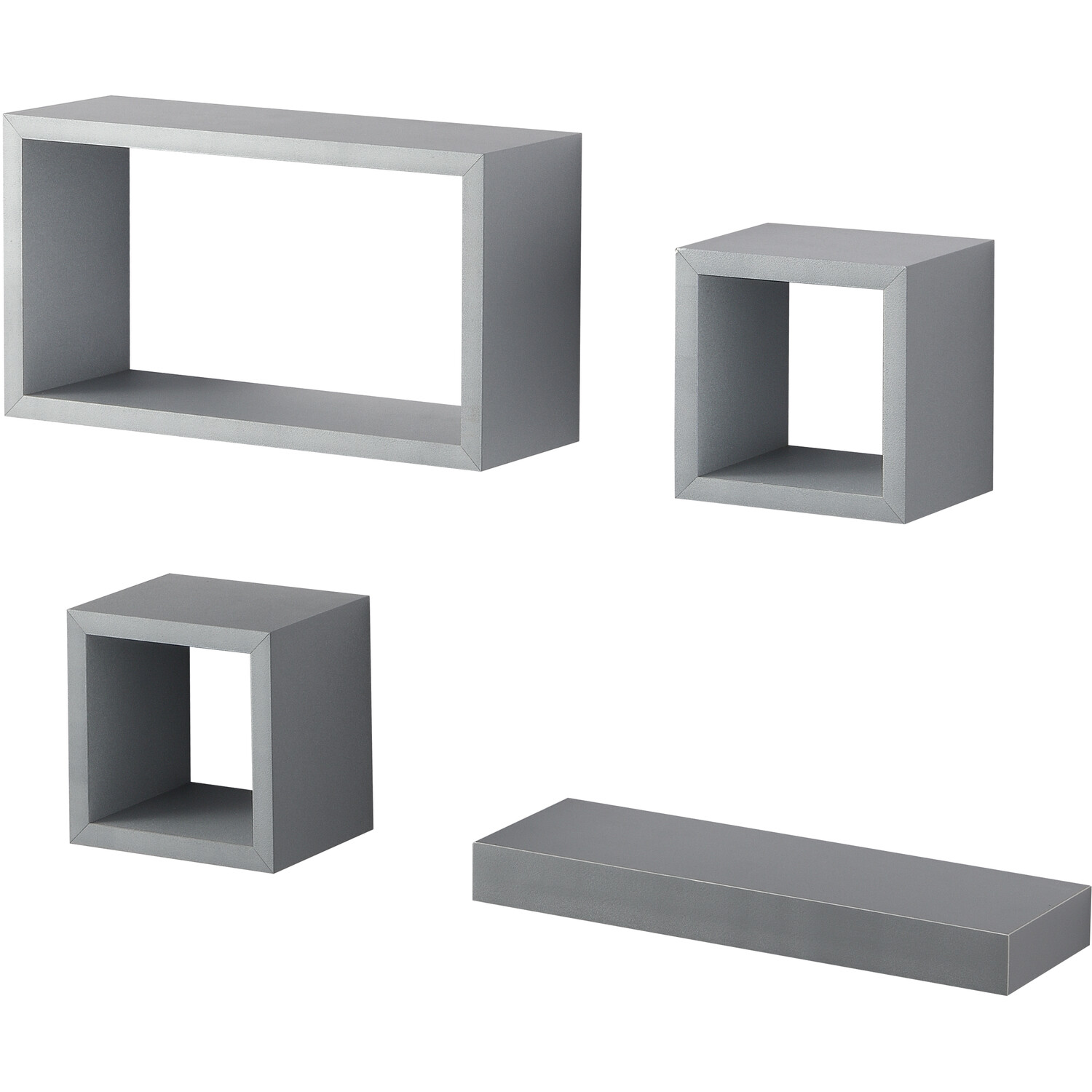 Set of 4 Latitude Floating Shelves - Grey Image 1
