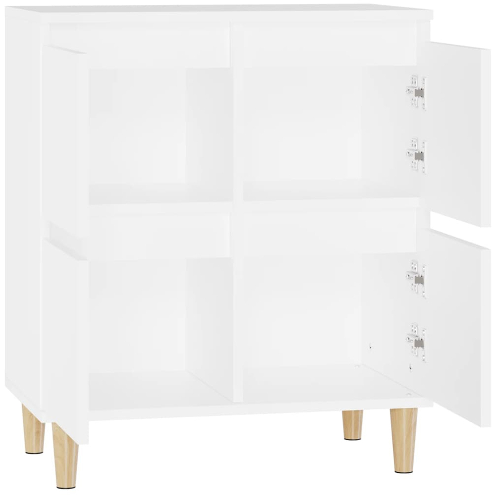vidaXL 4 Door White Sideboard Image 6
