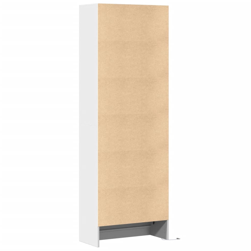 vidaXL 2 Door 3 Shelf White Highboard with RGB LED Lights Image 6