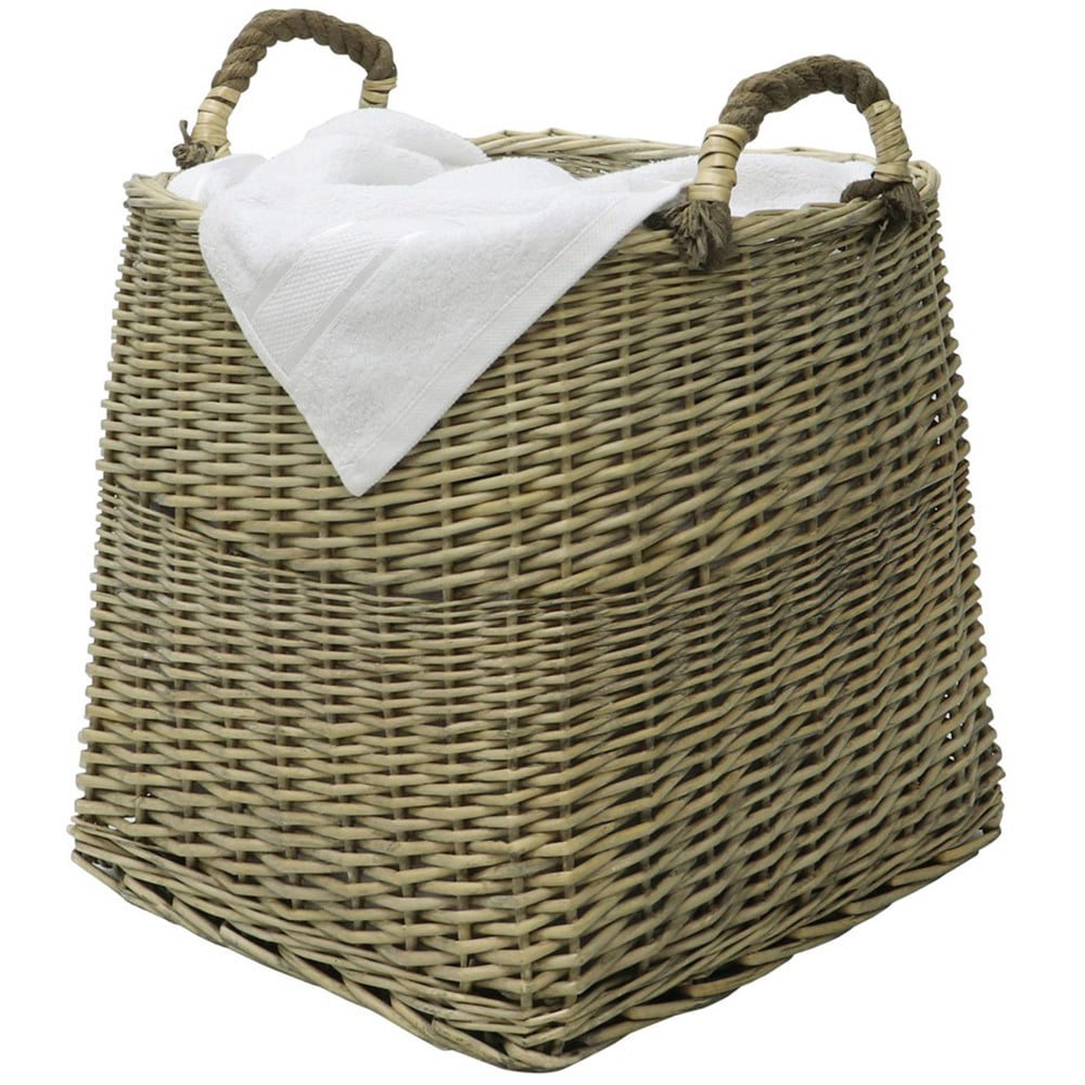 JVL Willow Antique Wash Log Basket Image 2