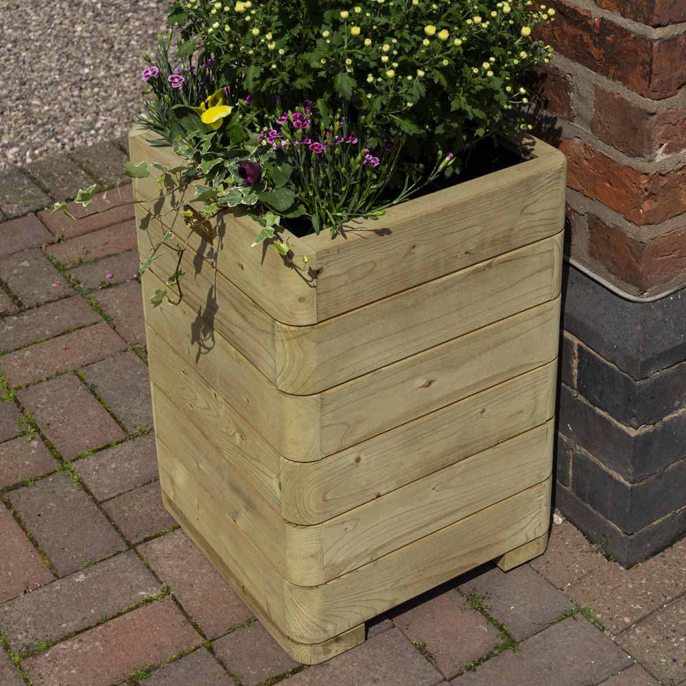 Rowlinson Marberry Wooden Tall Planter 57 x 40 x 40cm Image 8