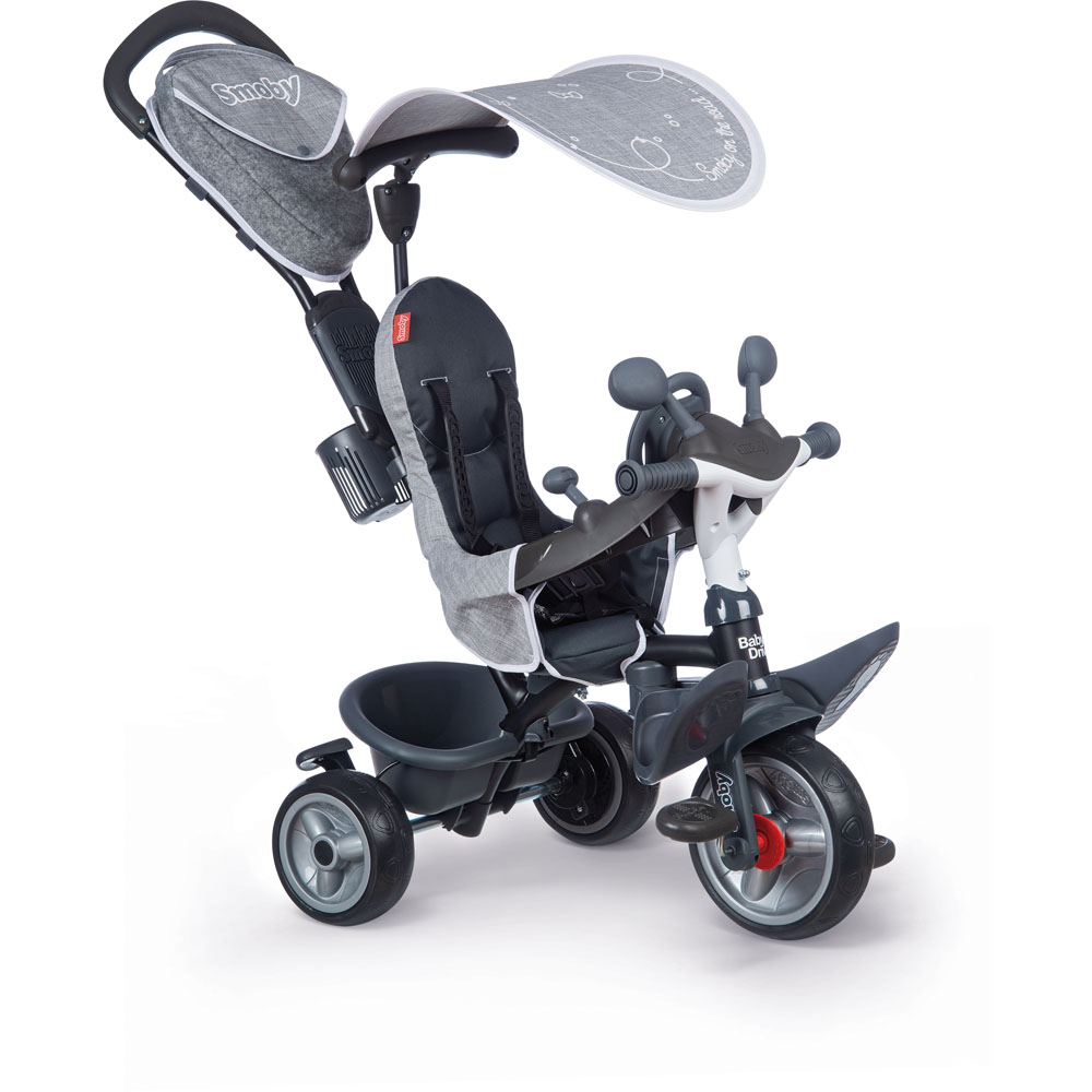 Smoby Baby Driver Comfort Plus Grey Tricycle Image 1