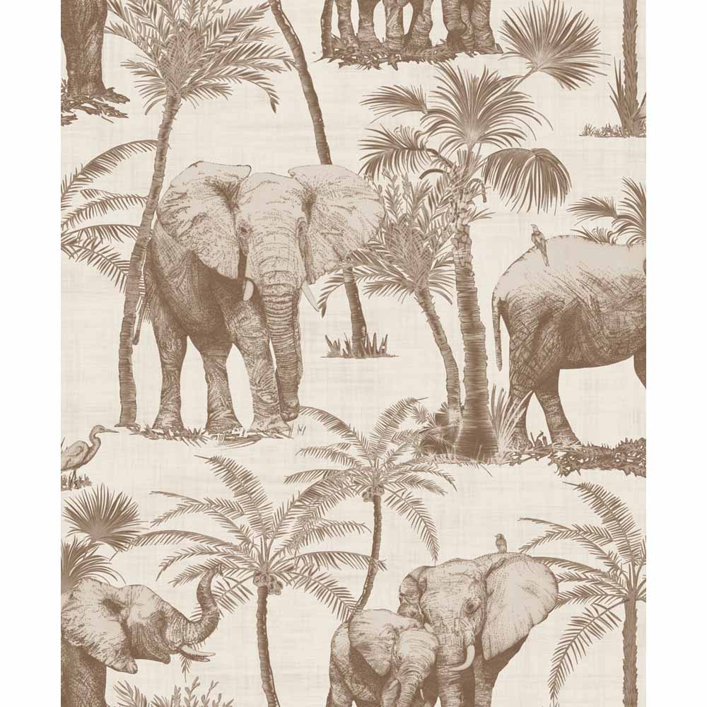 Arthouse Elephant Grove Coffee Wallpaper Image 1