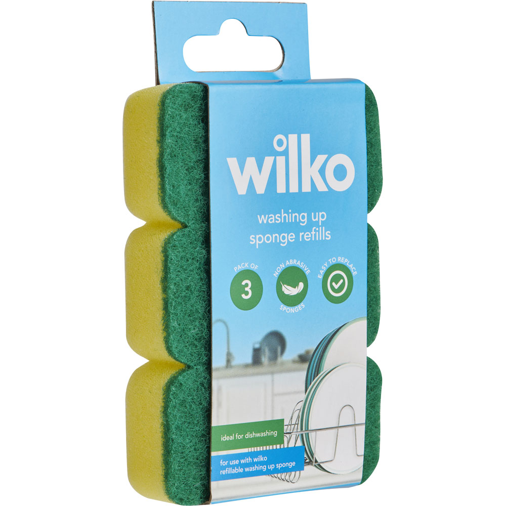 Wilko Dish Sponge Refill 3 Pack   Image 1