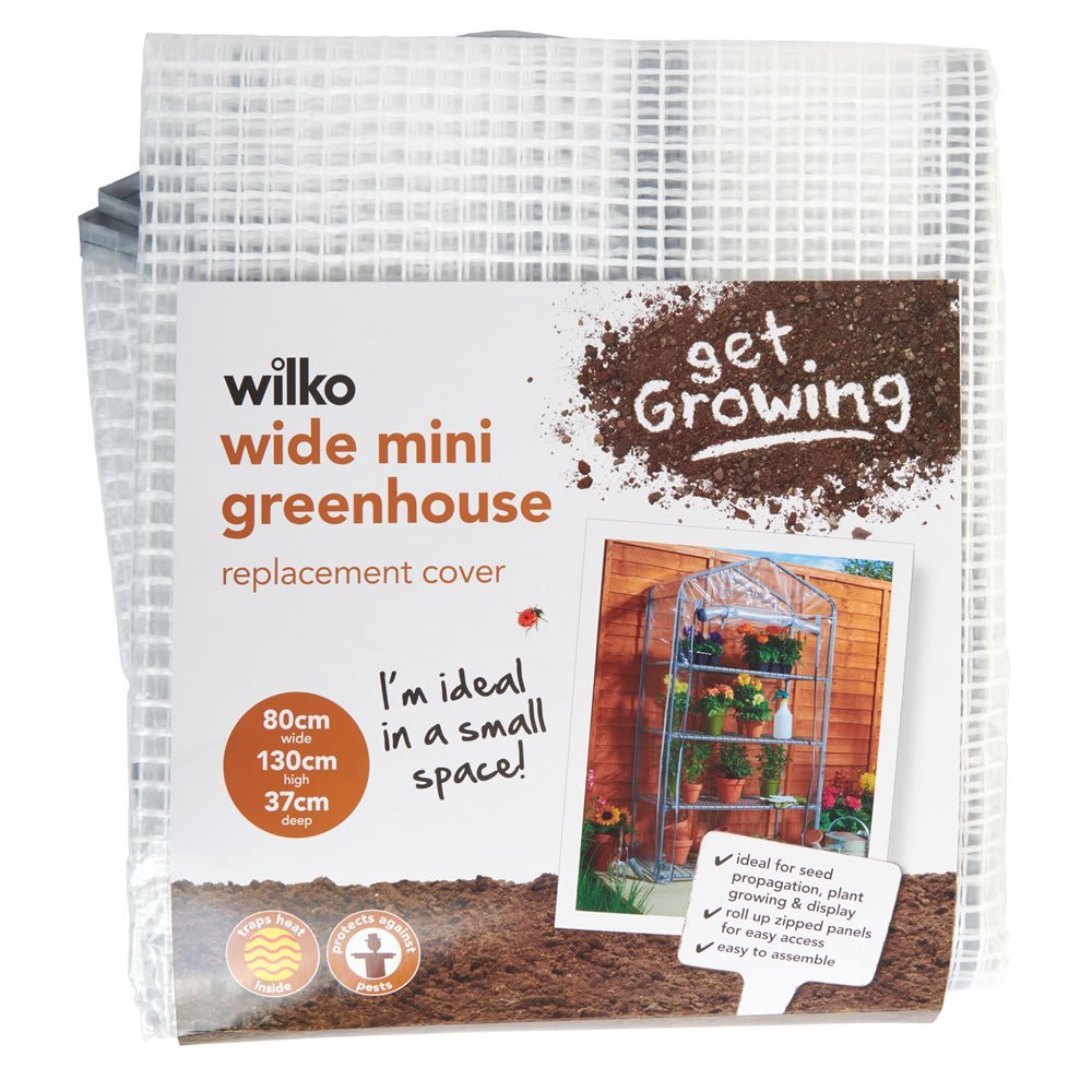 Wilko PE 4 Tier Wide Mini Greenhouse Cover Image 1